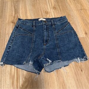 Altar’d State Denim Frayed Hem Women Shorts